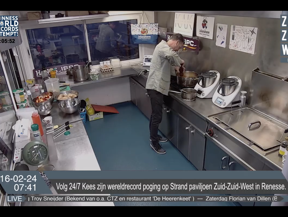Kees al 81 uur bezig met wereldrecordpoging koken: "Van half 5 tot 5 geslapen"