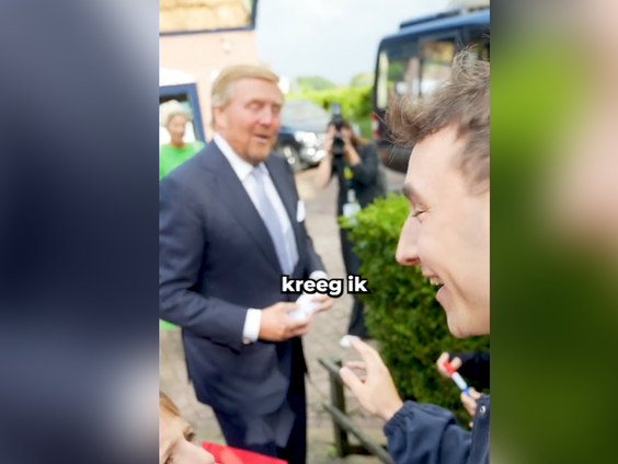 TikTokker Thibo doet er alles aan om een knuffel van Koning Willem-Alexander te krijgen