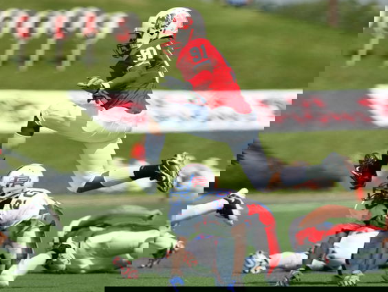 Evert en Kevin praten even bij over de Super Bowl