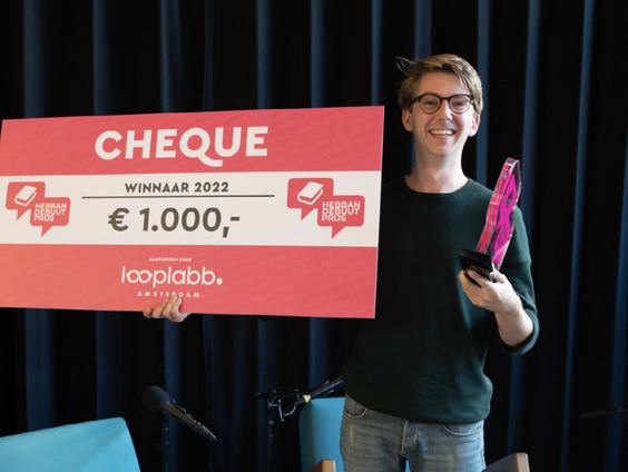 De debutant: Koen Caris Winnaar Hebban Debuutprijs 2022