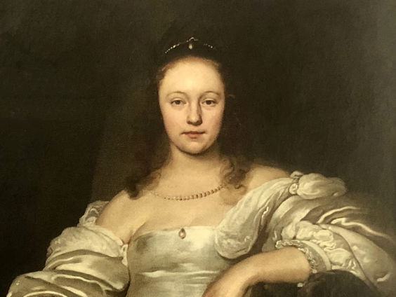 Een bijzondere vrouw op een prachtig schilderij