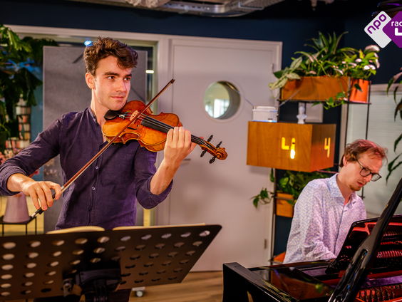 Live bij Hein: violist Pieter van Loenen en pianist Tobias Borsboom