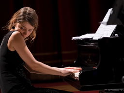 Pianist Sofia Vasheruk speelt live Rachmaninov