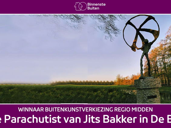 'De Parachutist' van Jits Bakker wint in de regio Midden van de Buitenkunstverkiezing 2022