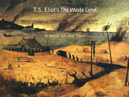 Gedicht: het barre land (fragment) van T.S.Eliot