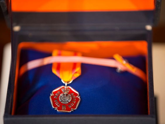 Daphne Wassink, voorzitter van Koornetwerk Nederland, ontvangt een Zilveren Anjer van het Prins Bernhard ...