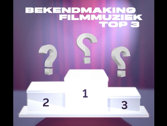 Bekendmaking Filmmuziek Top 3 2022