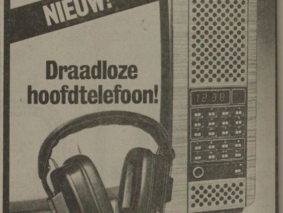 Een draadloze koptelefoon in 1975... Het is echt waar!
