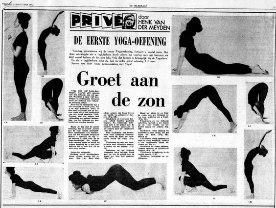 In 1972 doen we Yoga oefeningen uit de krant!