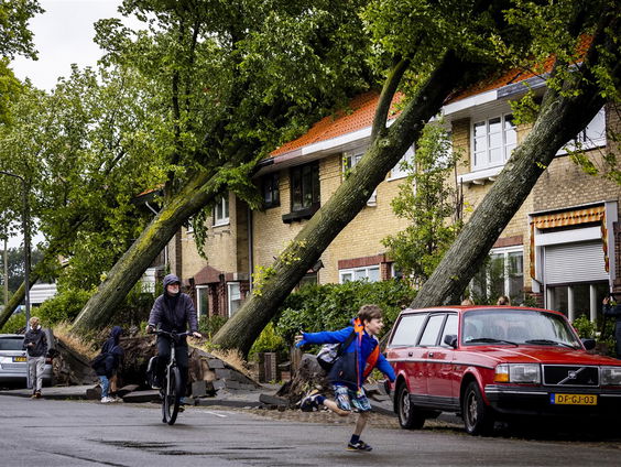 Overzicht Code rood voor storm in Nederland