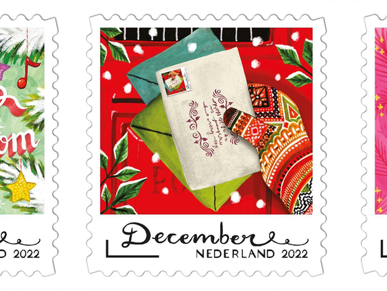 Miriam Bos maakte de decemberzegels van 2022