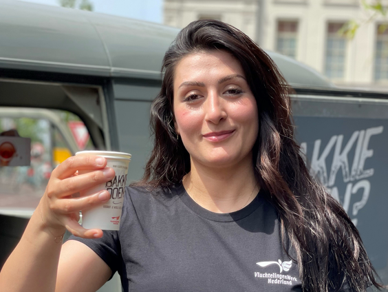 Vluchtelingen delen dromen tijdens Bakkie doen