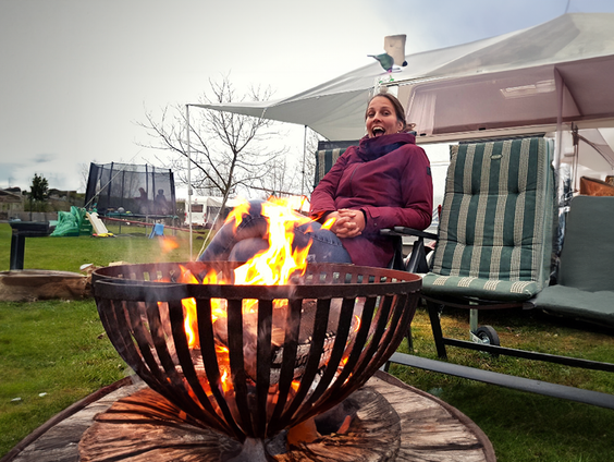 Laura is gek op kamperen in de winter