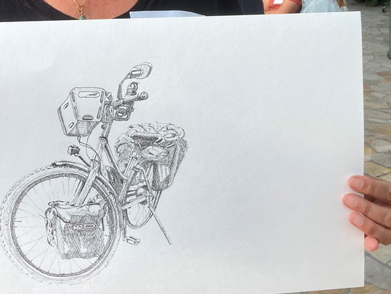 VakantieVerslaggever Marianne tekende haar vervoersmiddel!