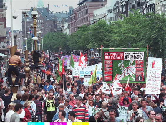 Van nu naar toen: arrestaties tijdens EU-demonstraties 1997