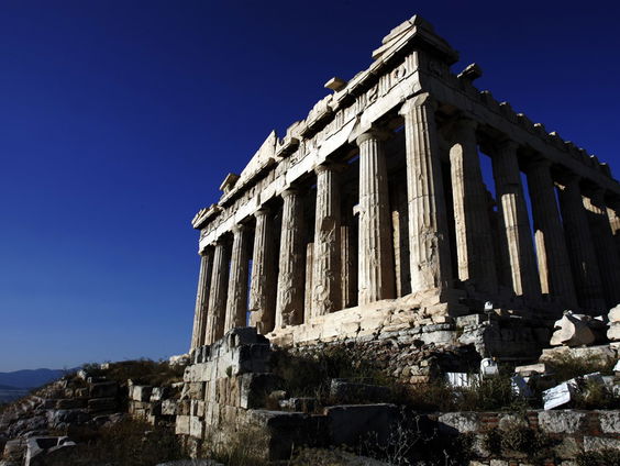 Zonnewering voor de Akropolis