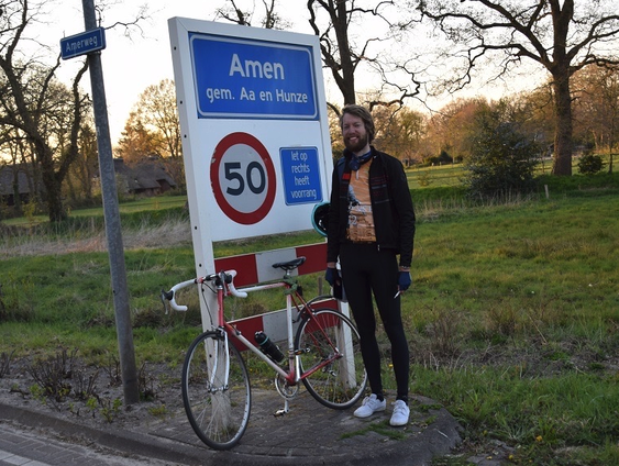 Bram Witvliet fietste 25.249 kilometer door Nederland