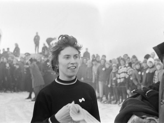 Grietje Oosterhof won voor de tweede keer het NK Kortebaan Schaatsen in 1966