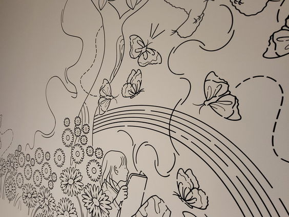 Ilse van Kraaij maakt gigantische tekening voor gevluchte Oekraïense kinderen