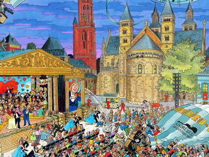 Frans Le Roux tekent André Rieu puzzel van 1000 stukjes