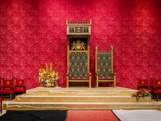 Wilbert Slooijer zit tijdens de troonrede in de Koninklijke Schouwburg