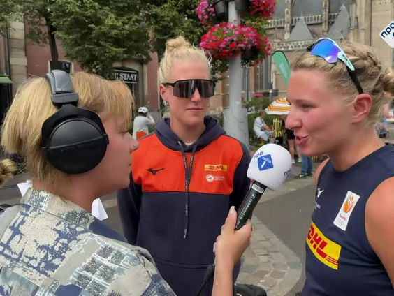 RadiOlympia on Tour met volleybal talenten Brecht Piersma en Wies Bekhuis