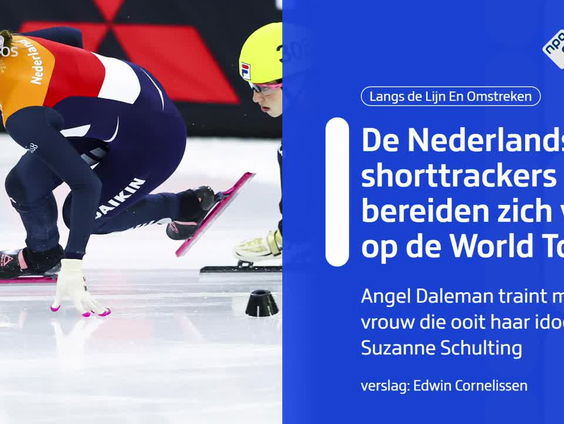 Shorttrackster Angel Daleman samen met haar idool Suzanne Schulting op weg naar de World Tour