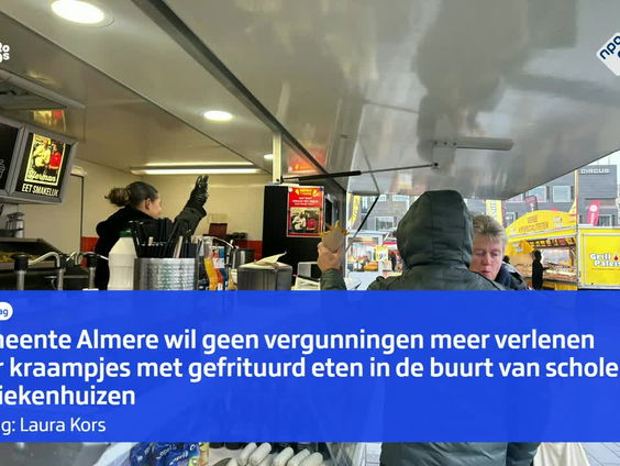 Almere wil geen vergunningen meer verlenen voor kraampjes met gefrituurd eten in buurt van scholen en ziekenhuizen