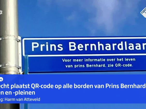 QR-code bij straten en pleinen vernoemd naar prins Bernhard