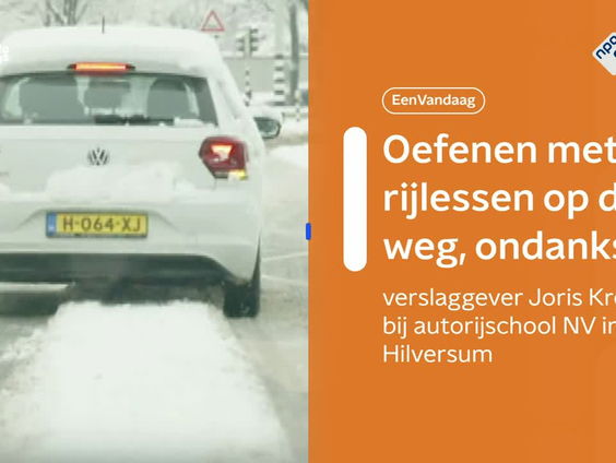 Noah heeft toch rijles ondanks code oranje: 'Volgende week examen'