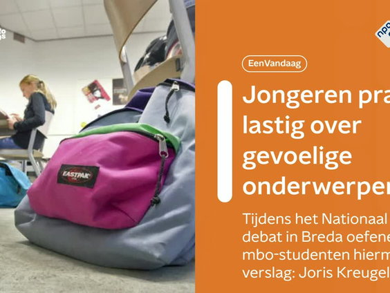 Bij het Nationaal mbo-debat in Breda oefenen mbo-studenten met het gevoelige gesprek aan gaan