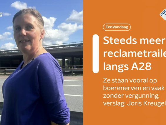Meterslange spandoeken zonder vergunning langs de A28